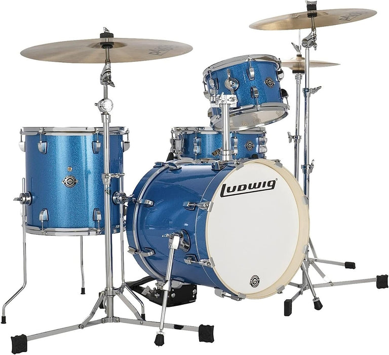 Ludwig Breakbeats By Questlove 4-piece Shell Pack with Snare Drum - Blue Sparkle (LC2792)