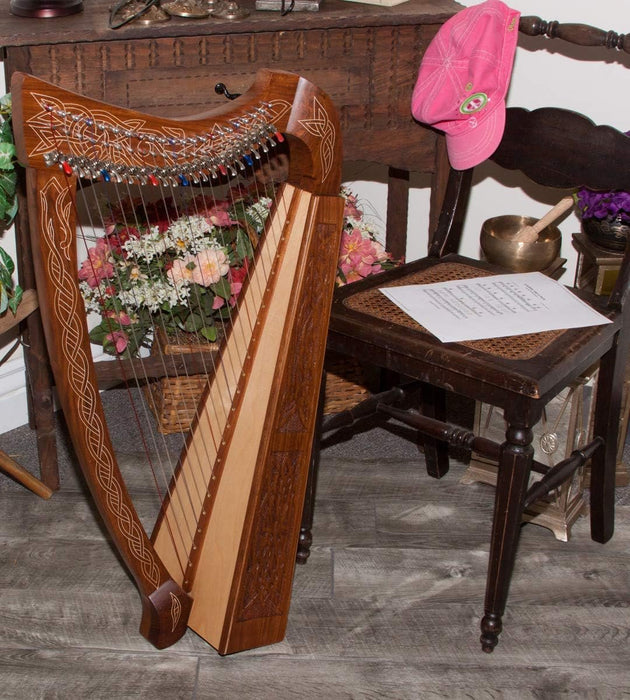 Roosebeck 22-String Heather Harp w/Full Chelby Levers - Knotwork