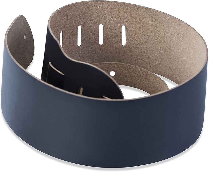 Levy's Leathers M4-BLK Genuine Leather Bass Guitar Strap, Black