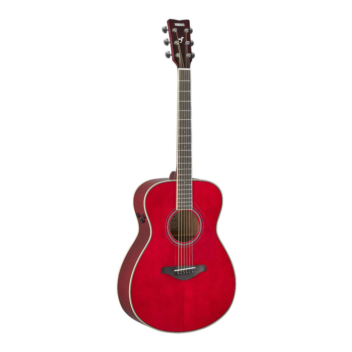 Yamaha FGC-TA Concert Cutaway Transacoustic Guitar w/ Chorus and Reverb, Ruby Red