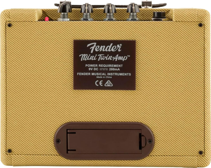 Fender Mini Deluxe Electric Guitar Amp, Portable Guitar Amp, 3 Watts, with 2-Year Warranty 7.48Dx11.42Wx3.54H Inches, Tweed