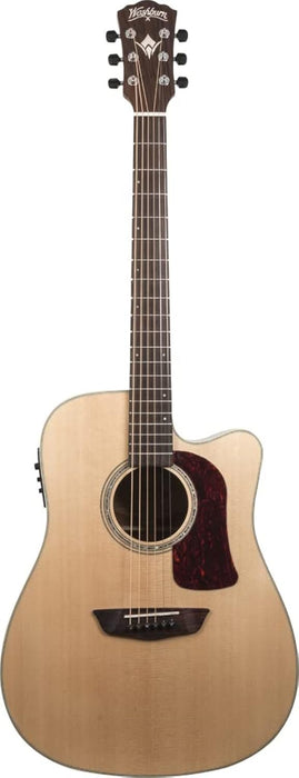 Washburn HD100SWCEK-D Heritage Series Dreadnought Acoustic Electric Cutaway, Natural