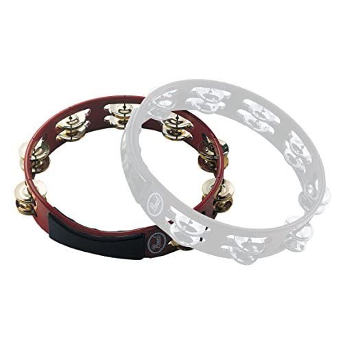 Pearl 10" Headless Wood Tambourine, Stainless Brass Jingles (PTH10B)