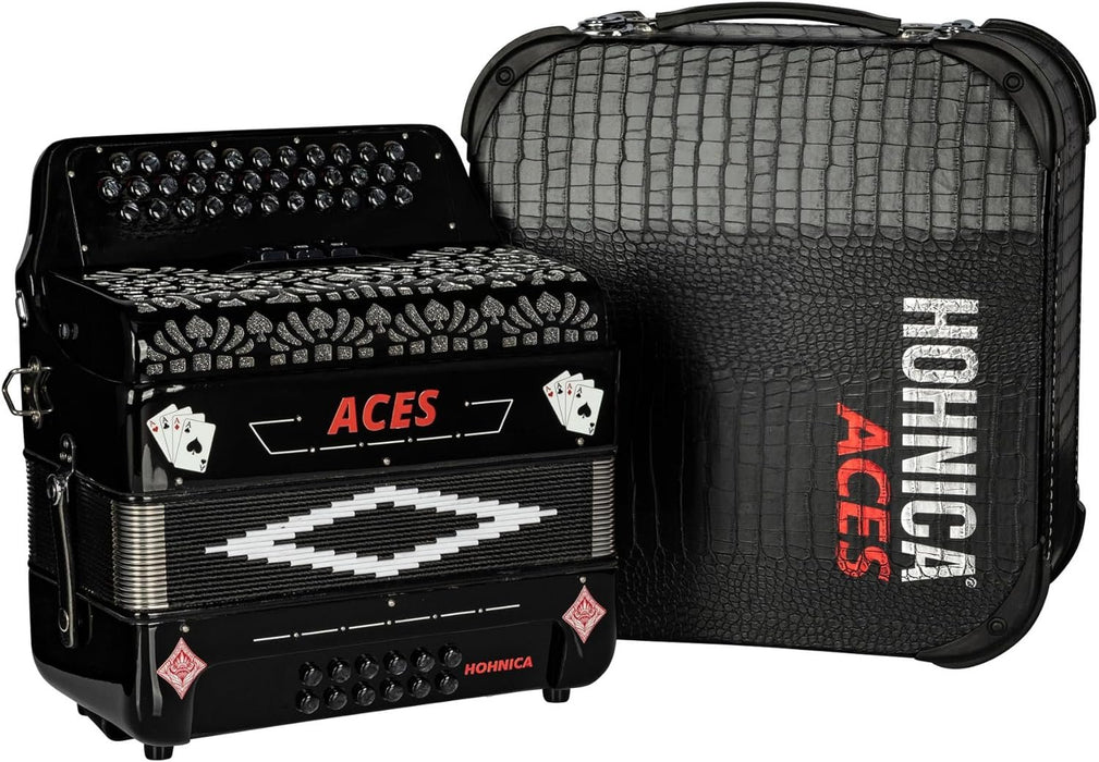 Hohner ACES II GCF Diatonic Accordion - Black (ACES II GBK)