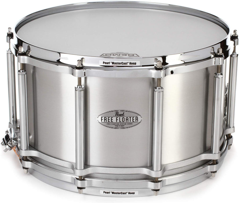 Pearl FTAL1480 14 x 8 Inches Free Floater Snare Drum - Seamless Aluminum