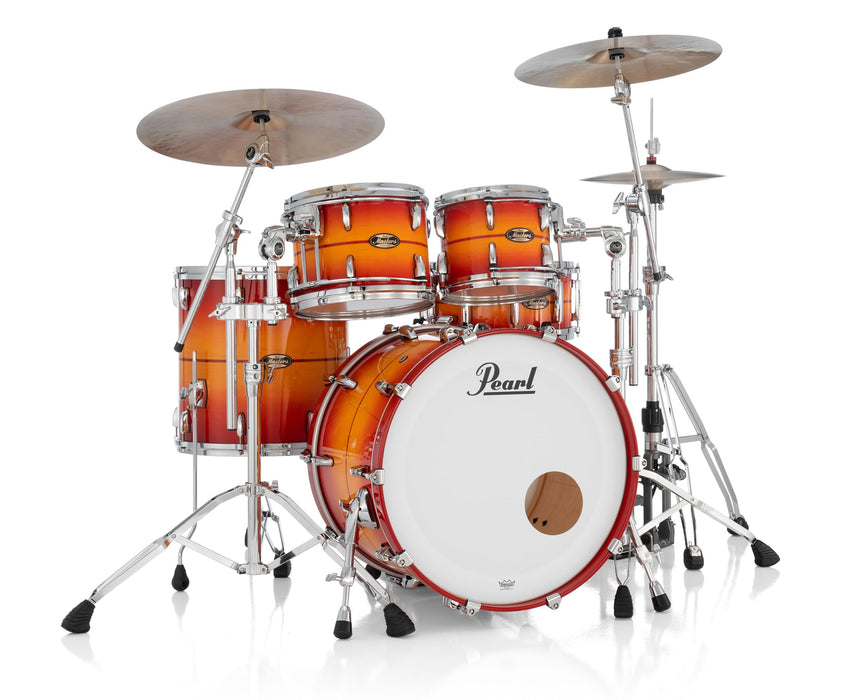 Pearl Masters Maple Gum 4 Piece Shell Pack In Sunburst W/Redstripe (MMGC924XESPS/C857)