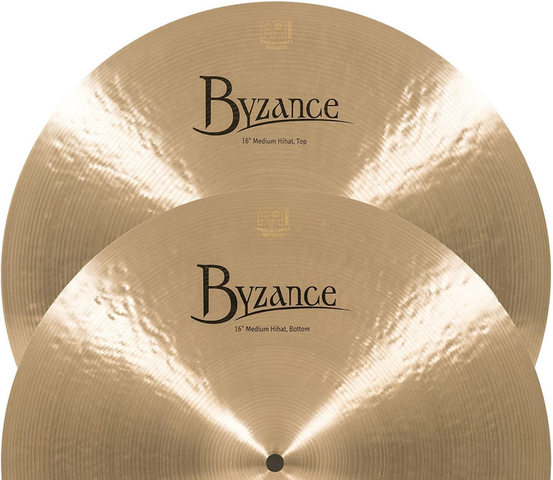 Meinl Cymbals B16MH Byzance 16-Inch Traditional Medium Hi-Hat Cymbal Pair (VIDEO)