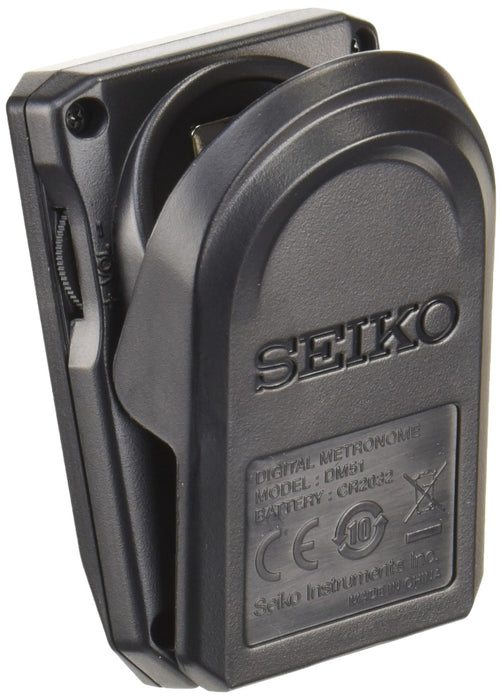 Seiko DM51B Clip-On Metronome - Black with LCD Display