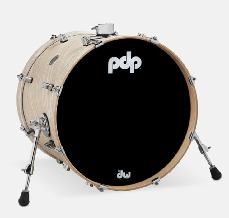 PDP Concept Maple Bass Drum, 20" x 16", Twisted White Ivory Finish Ply