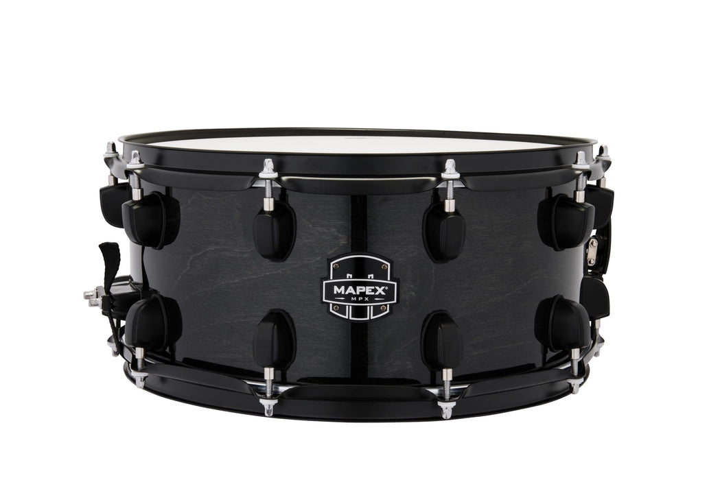 Mapex MPX Maple/Poplar Snare Drum - 6.5 x 14-inch - Black with Black Hardware (MPNMP4650BMB)