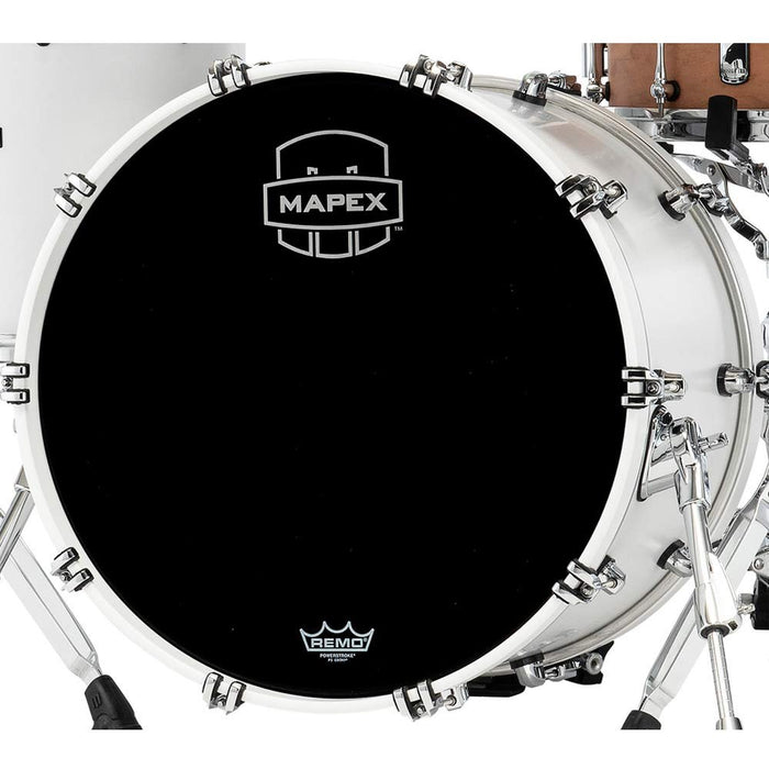 Mapex Saturn 24" x 14" Maple/Walnut Bass Kick Drum - Satin White (SRB2414ARM)