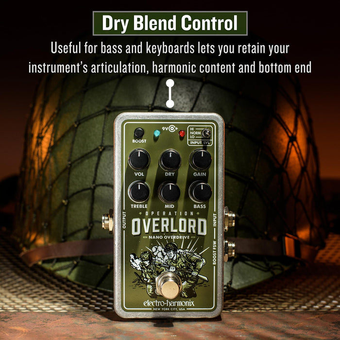 Electro-Harmonix Nano Operation Overlord Allied Overdrive Pedal