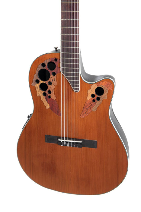 Ovation Celebrity Elite E-Acoustic Classic Guitar Cutaway, Natural Gloss (CE44C-4A-G)