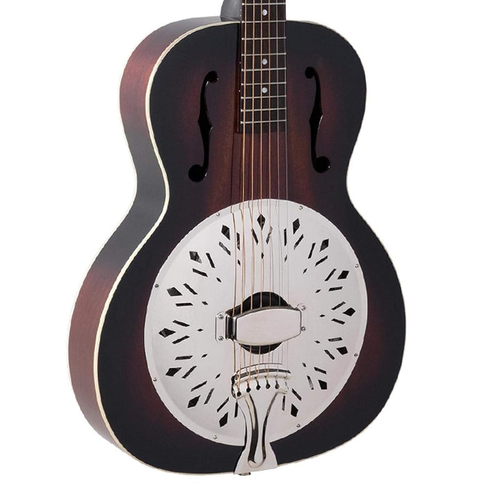 Recording King RR-41E-VS Rattlesnake Wood Body Resonator Guitar with Pickup