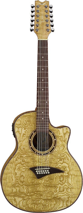Dean Exotica Quilt Ash Acoustic-Electric 12 String Guitar, Gloss Natural
