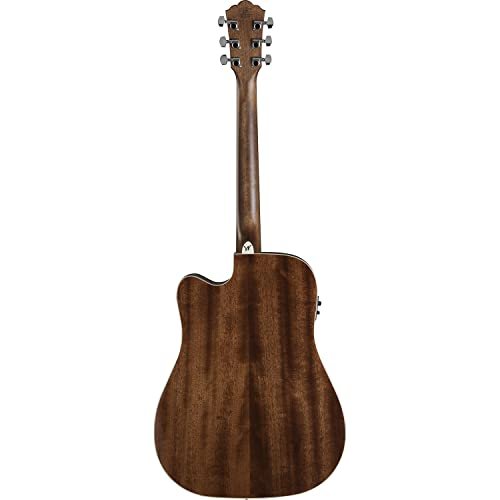 Washburn Heritage 10 Series Dreadnought Cutaway Acoustic Electric Guitar, Natural (HD10SCE-O-U)