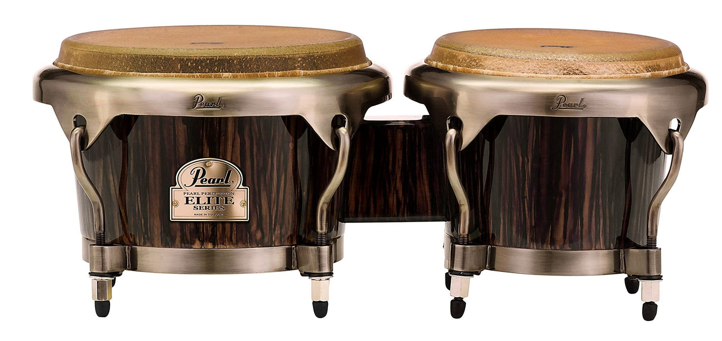 Pearl Elite Series Wood-Fiber Bongos, Dark Chocolate (PWFB100DX)