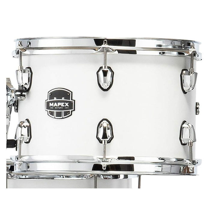 Mapex 13" x 10" Saturn Series Maple/Walnut Mounted Tom - Satin White (SRT1310RM)