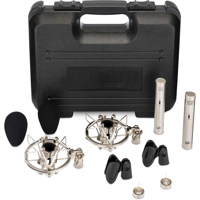 Warm Audio WA-84 Premium Stereo Package - Multi-Pattern Small-Diaphragm Condenser Microphone - Nickel (WA84NiMP-STd1)