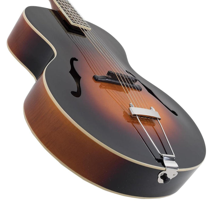 The Loar LH-600-VS Hand-Carved Archtop Acoustic Guitar, Vintage Sunburst Finish