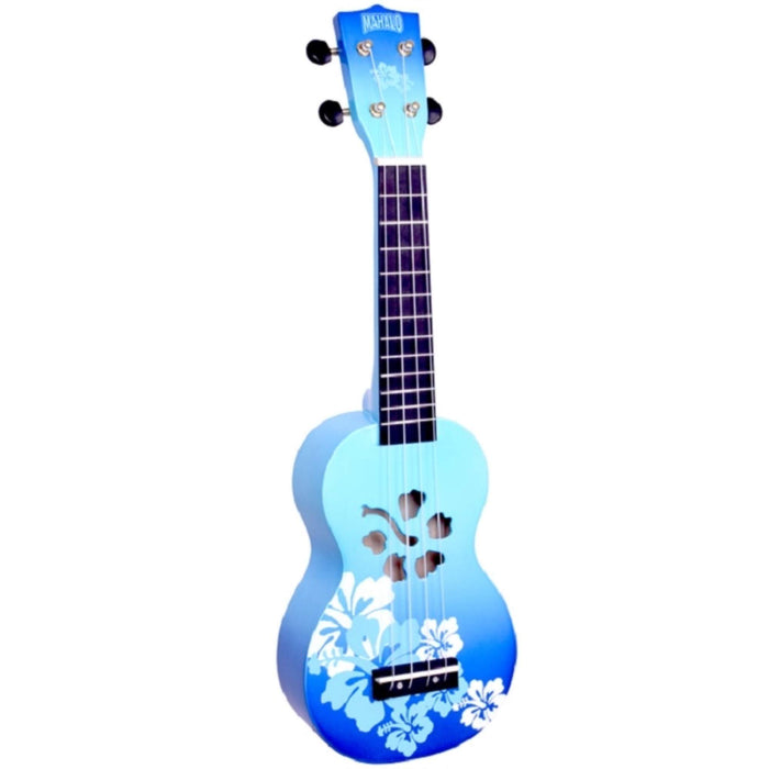 Mahalo Designer Series MD1HB Soprano Ukulele, Blue Burst with Gig Bag