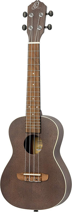 Ortega Guitars, 4-String Earth Series Concert Ukulele, Right, Transparent Black, Acoustic (RUCOAL)