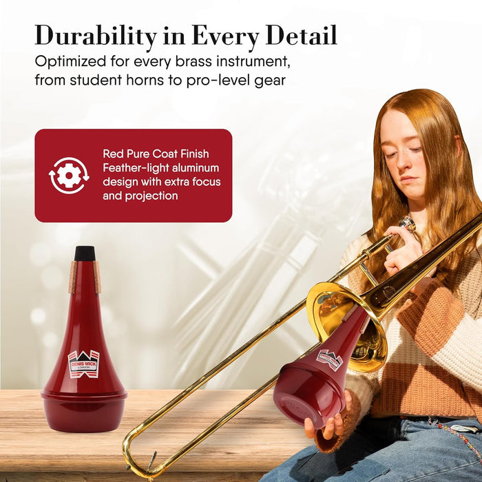Denis Wick - Red Coated Aluminim Straight Mute for Trombone