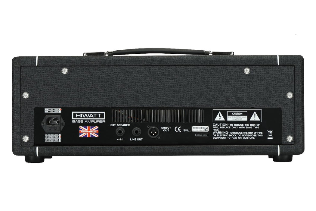 Hiwatt Bulldog 300 Bass Amplifier Head, 300 Watts, 4 Band EQ, 21.85 x 10.43 x 12.6 Inches