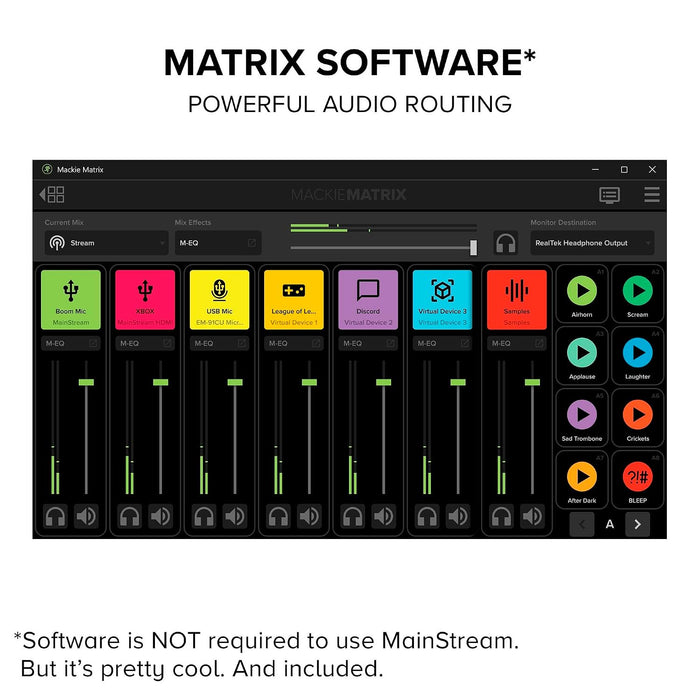 Mackie MainStream Complete Live Streaming and Video Capture Interface With Programmable Control Keys, Matrix Software, HDMI Capture and Thru, USB-C Hub, Bus Powered