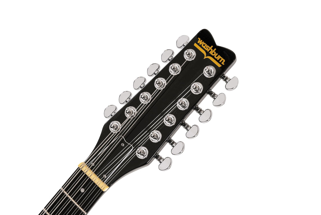 Washburn H12TB Wing Series Hawk 12-String Electric Guitar, Trans Black