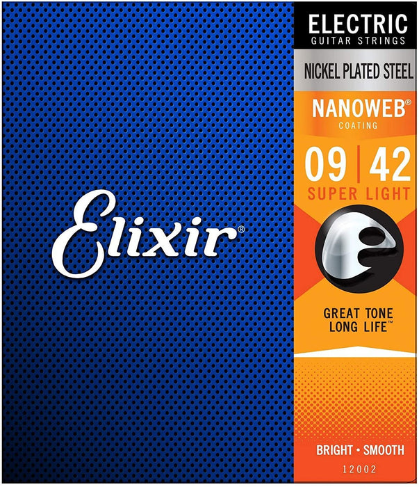 Elixir 12002 Electric Nano Super Light 9-42 (3 Pack Bundle)