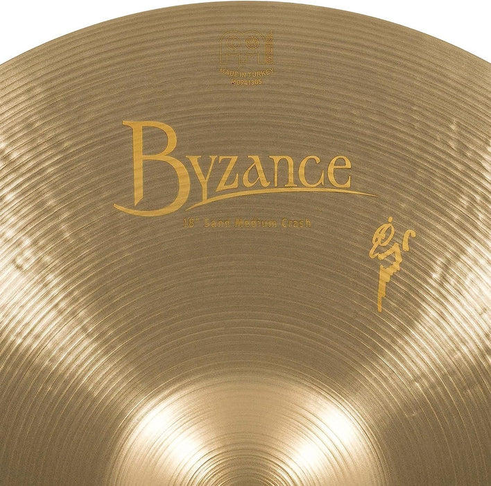 Meinl Cymbals Byzance 18" Dual Crash — MADE IN TURKEY — Hand Hammered B20 Bronze, 2-YEAR WARRANTY, inch (B18DUC)