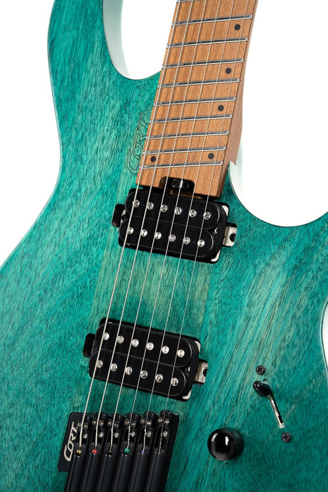Cort SPACEG6MSSGTQ Space G6 Multi-Scale Guitar Turquoise