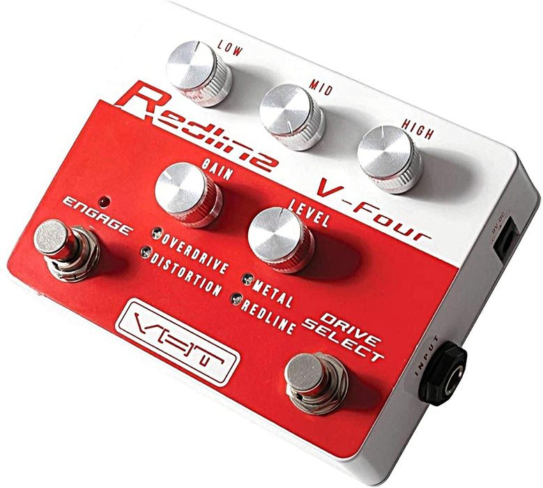 VHT Redline Guitar Distortion Effects Pedal, Red (AV-RL-V4)