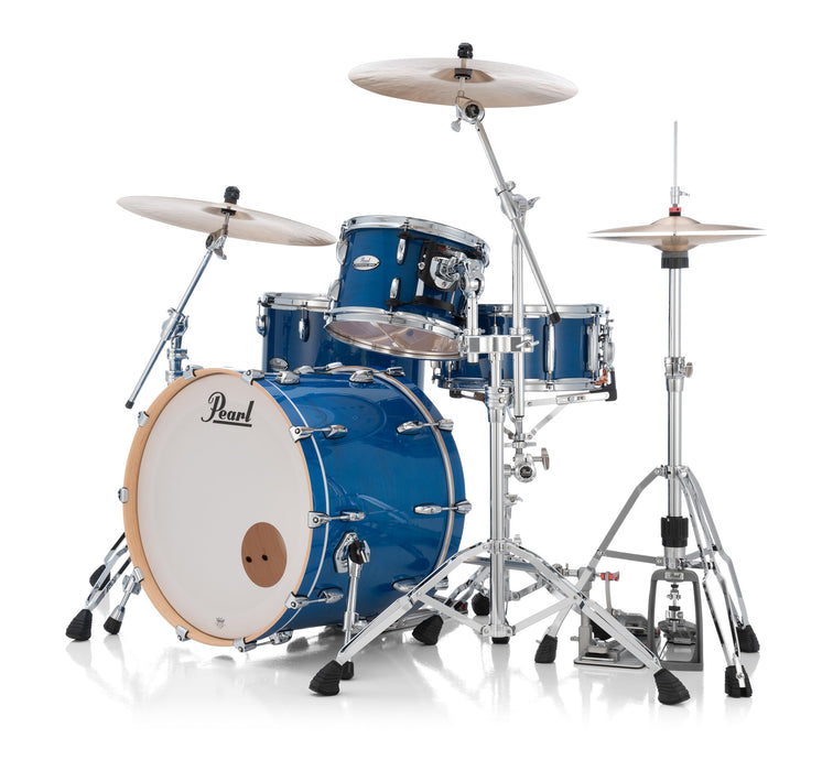 Pearl PMX Professional Series 3-Piece Drum Shell Pack (22x16, 16x16, 12x8) Sheer Blue with Optimount