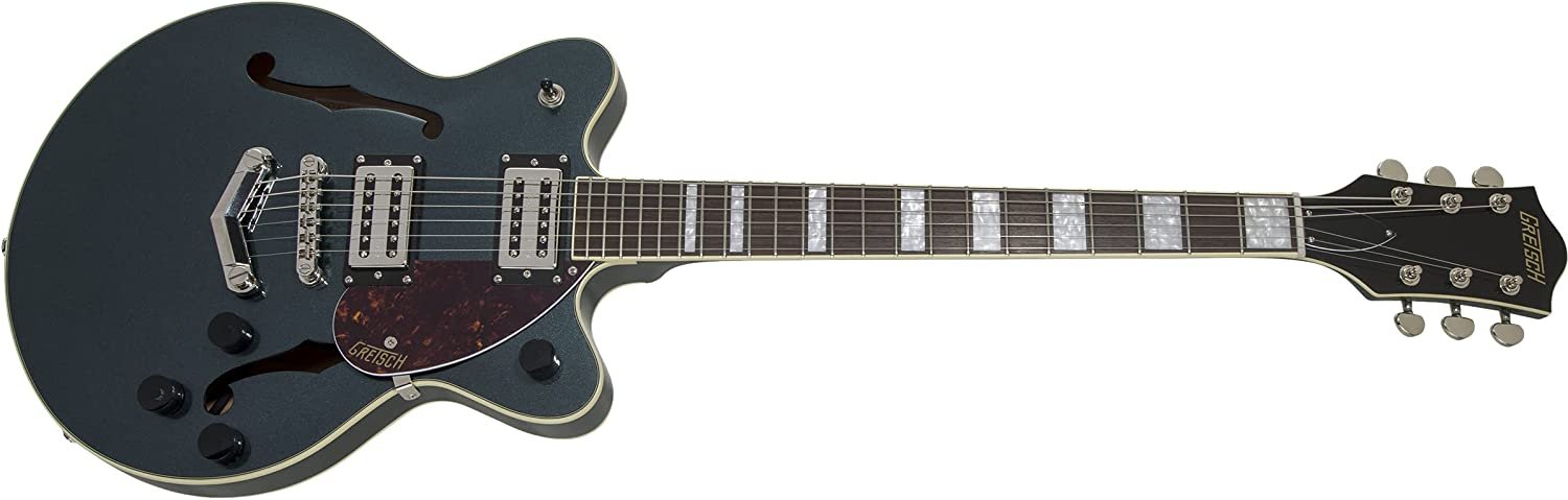 Gretsch G2655 Streamliner Center Block Jr. Double-Cut 6-String Electric Guitar with V-Stoptail and Laurel Fingerboard (Right-Handed, Gunmetal)