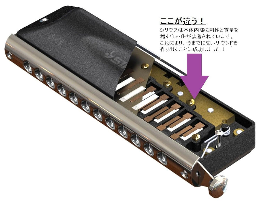 Suzuki S-64CW Sirius 16-hole Chromatic Harmonica - C3-D7