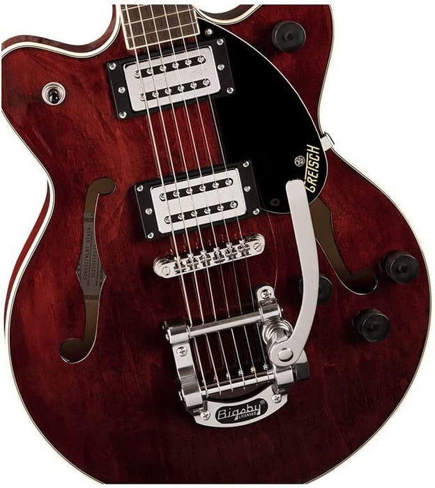 Gretsch G2655T Streamliner Center Block Jr. Double-Cut with Bigsby, Laurel Fingerboard, Broad'Tron BT-2S Pickups Electric Guitar (Right-Handed, Walnut Stain)