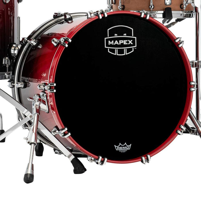 Mapex Saturn 18" x 14" Maple/Walnut Bass Kick Drum - Scarlet Fade (SRB1814ARQ)