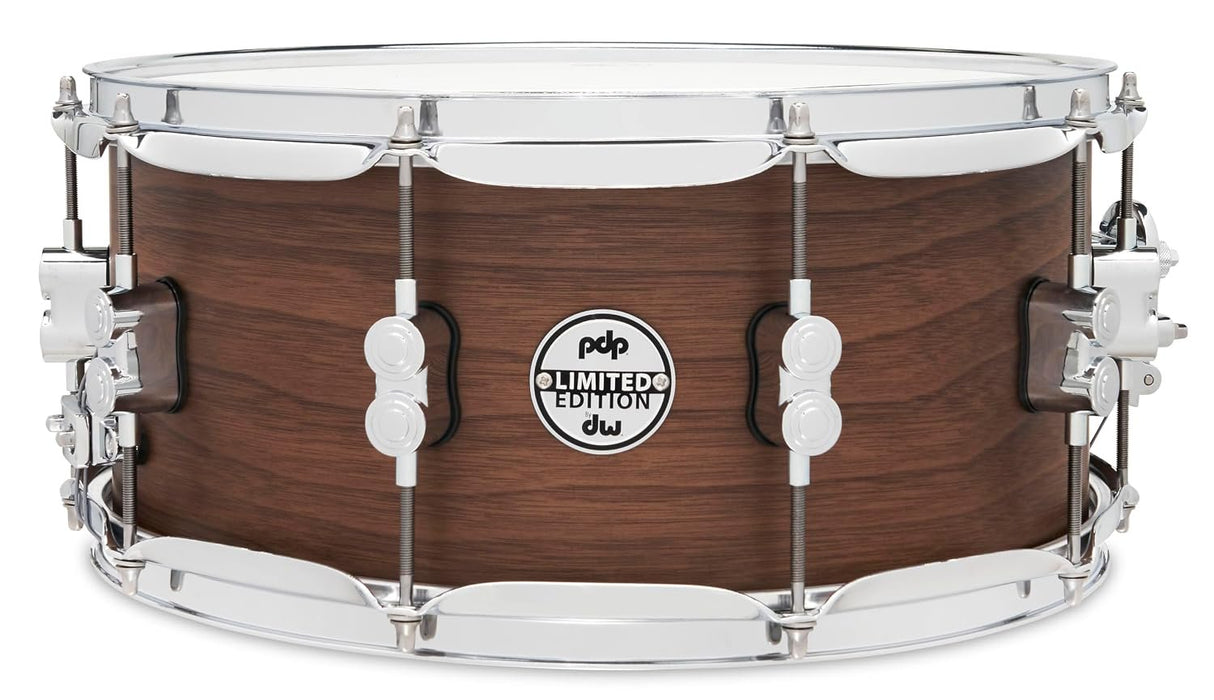 PDP Limited Edition Maple/Walnut Shell 6.5"x14" Snare Drum - Natural Satin Finish