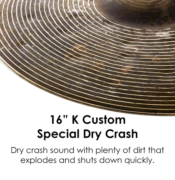 Zildjian K Custom Special Dry 16" Crash Cymbal, (K1416)