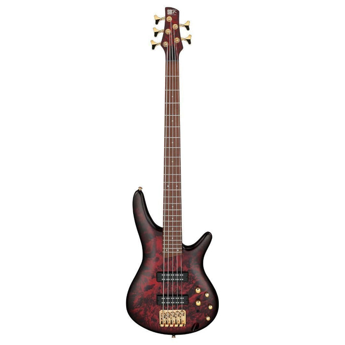 Ibanez SR305EDX Standard 5-String Right-Handed Electric Bass Guitar with Jatoba Fretboard, Nyatoh Body, and PowerSpan Dual Coil Pickups (Wine Red Frozen Matte)