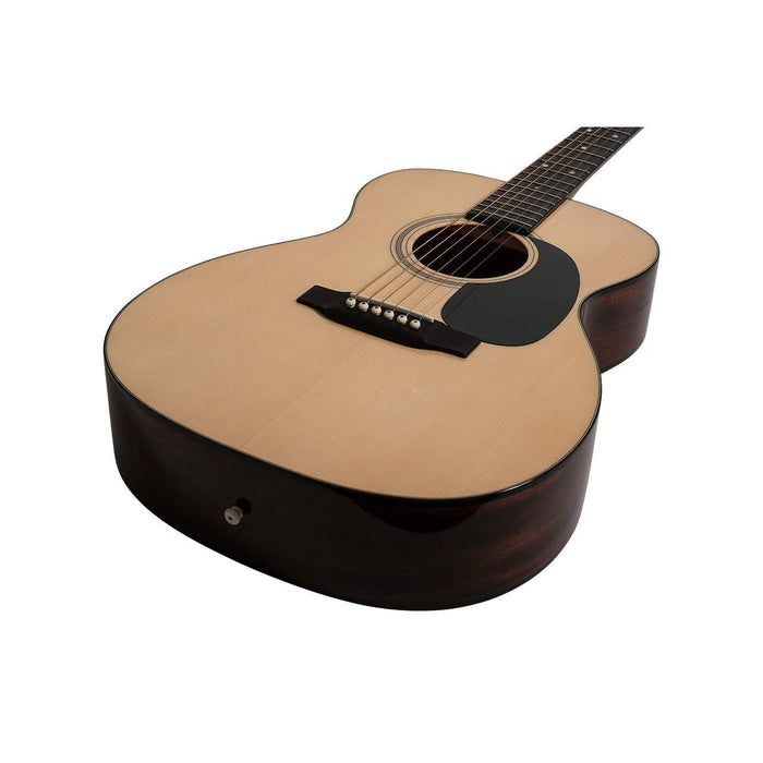 Recording King 6 String Acoustic Guitar, Right, Natural Gloss (RO-318)