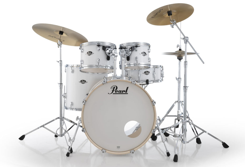 Pearl Export 5 Piece Drum Set Pure White - Hardware And Sabian Cymbals (EXX705NNPX/C33)
