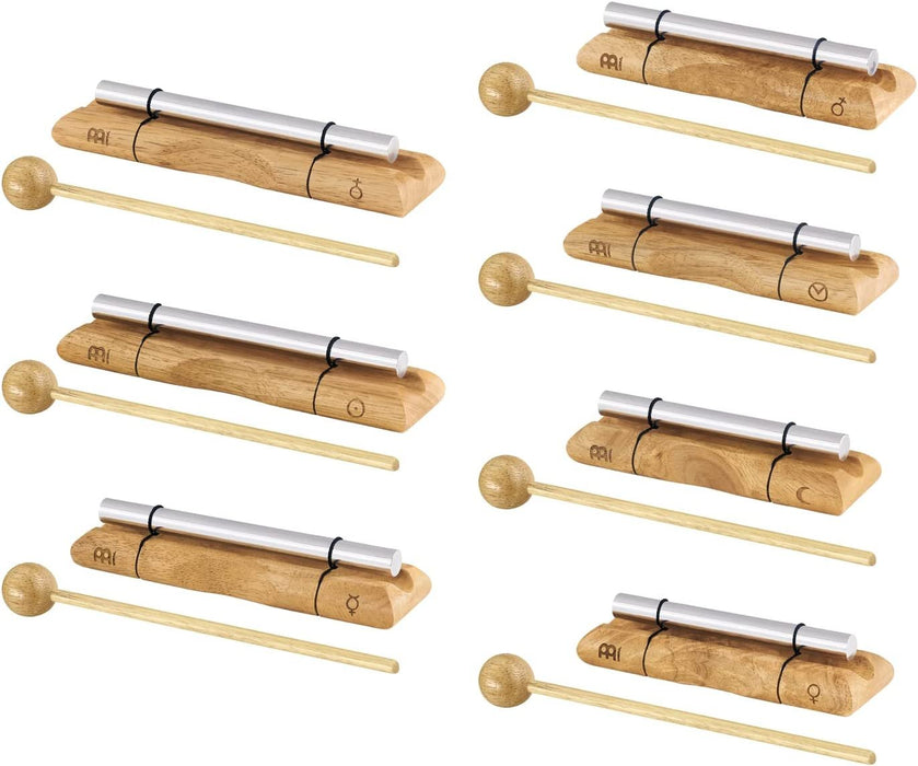 Energy Chime Chakra Set (7 pc) For Meditation, Sound Healing, Yoga and Classrooms — Long Resonance and Pure Tone, Includes Wooden Mallet, 2-YEAR WARRANTY