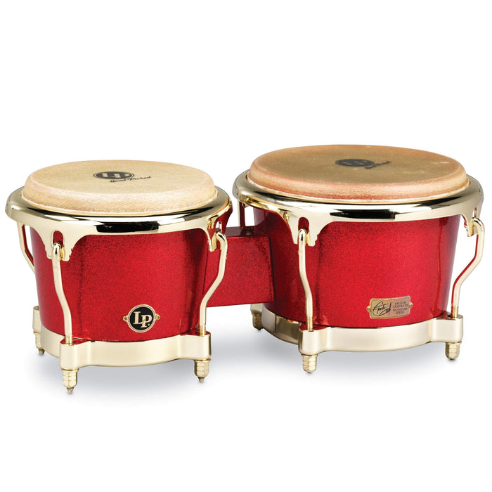 LP Galaxy Series Fiberglass Fausto Cuevas III Signature Bongos, Arena Red with Gold Hardware (LP794V-ARG)