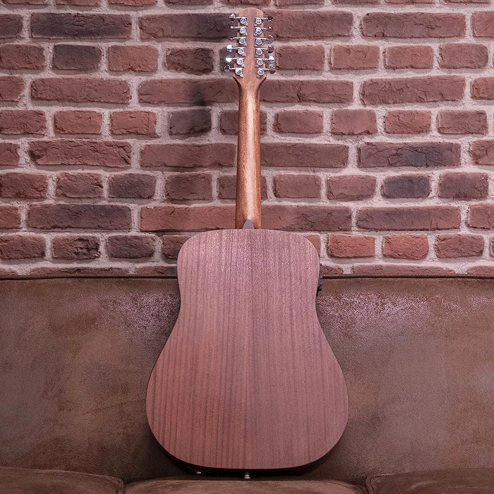 Walden D552E Natura Solid Spruce Top 12-String Dreadnought Acoustic-Electric Guitar - Open Pore Satin Natural