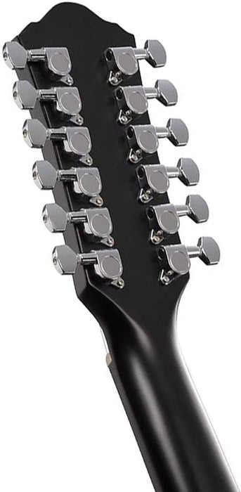 Ibanez Black AEG Series Single-Cutaway 12-String Acoustic-Electric Guitar (AEG5012)