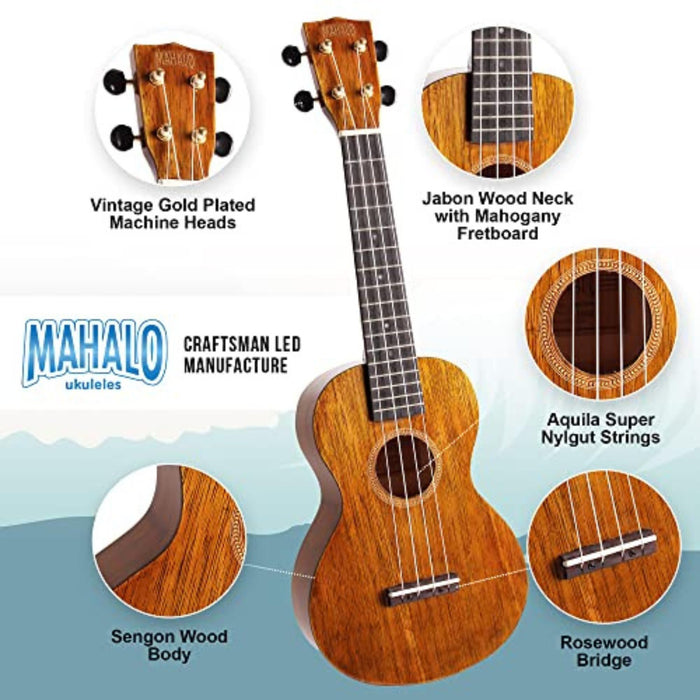 Mahalo Concert Ukulele, Natural (2516)