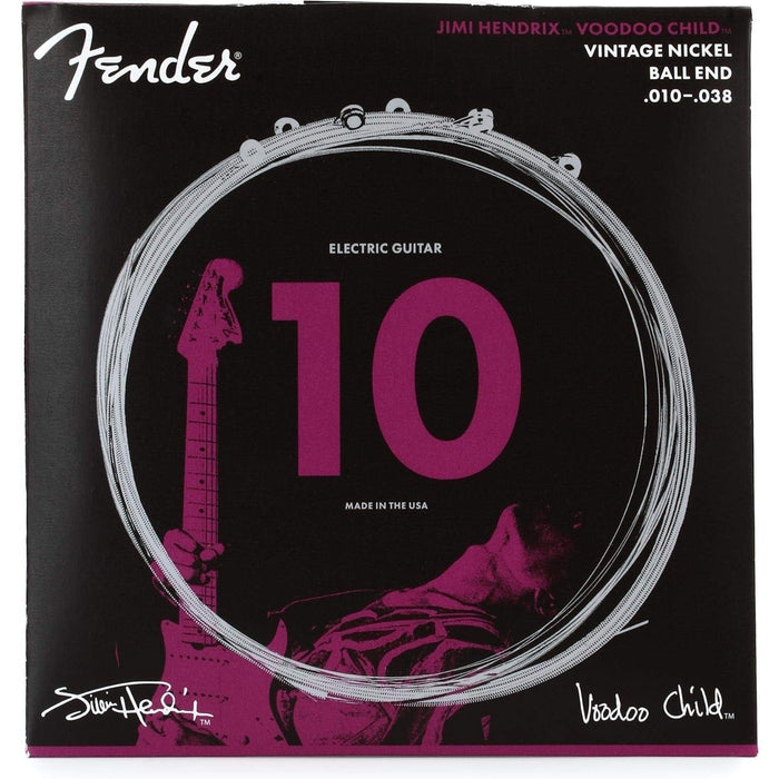 Fender Hendrix Voodoo Child Electric Guitar Strings, Vintage Nickel, Bullet End - .010-.038